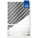 reflexsticker zum Aufbügeln | in 6 Farben | für Kleidung und Textilien | Reflektoren in metallic-matt | ideal zum Joggen Laufen Sport (Streifen #1, schwarz)