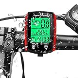 Fahrradcomputer Wasserdicht Kabelgebundener Tachometer Kilometerzähler mit LCD Display Bildschirm Kabelgebundener Fahrradcomputer Rot