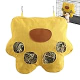 Ruyeiig Kaninchen Heu Beutel - Heuspender | 4-Loch Vorratsbeutel Für Kleintiere Hamster Kaninchen Käfig Kleintierbedarf