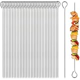 Rouladennadeln, 50 Stück, 15 cm Edelstahl Schaschlikspieße, Rouladenspieße, Rouladenklammern, Lagerfeuer- & Marshmallow-Spieße sowie Snacks und sogar für Schokoladenbrunnen geeignet