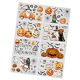 Halloween-Party-Fensteraufkleber, sortiert, gespenstischer Kürbis, Fledermaus, Glasaufkleber für Festival, Heimdekoration