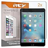 REY Pack 2X Bildschirmschutz aus gehärtetem Glas für iPad mini 4 - iPad mini 5 (iPad mini 2019), Schutzfolie, Displayschutzfolie 9H+ Härte, Anti-Kratzen-Öl-Bläschen