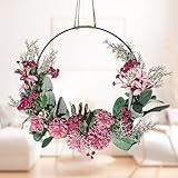Türkranz Kranz Deko, Künstliche Blumen Orchidee Kranz Girlande Willkommen Girlande Türkranz Frühling Wandkranz Metall Deko Ringe für Hochzeit Wohnzimmer Hochzeit