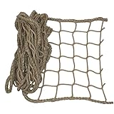 HAMBURGER TAUWERK-FABRIK EST. 1901 Netz, Universal Schutznetz Naturfarben - Breite: 1,0m Meterware (Preis pro Meter) - Made in Germany, Sicherheitsnetz, Balkonnetz, Rausfallschutz, Relingsnetz