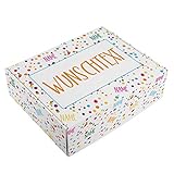 Herz & Heim® Geburtstags Geschenk-Verpackung - 28 cm x 35,5 cm x 10 cm (B/H/T) - mit Ihren Namen und Wunschtext bedruckt
