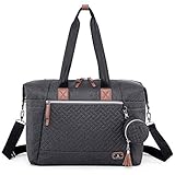 Dikaslon Wickeltasche mit Schnullertasche und Wickelunterlage, Große Reisewindeltasche für Mama und Papa, Multifunktions-Babytasche für Jungen und Mädchen (Dunkelgrau)