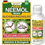 GREEN GUARDIA Power Neemöl bei Buchsbaumzünsler mit Emulgator für Garten- & Zimmerpflanzen, Neemöl Buchsbaumzünsler, 250ml sprühfertige Mischung für 25 Liter Mischung
