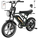 RCB G19 Mini Erwachsene Elektrofahrrad - 40,6 cm Reifen mit Luftaufschlag｜120 kg Tragfähigkeit｜40-70 km Reichweite｜250 W Motor + Doppelaufhängung｜APP/NFC Smart City Bike (Unisex)