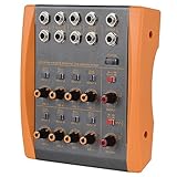 summina 8-Kanal-Mischpult, ultra-geräuscharm, 8 Kanäle, Stereomixer, Mono/Stereo-Umschaltung, kompakter digitaler Audio-Mixer für Gitarre, Bass