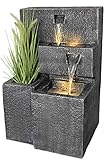 Springbrunnen 'Grada' Bepflanzbar mit LED Beleuchtung, Wasserfall Gartenbrunnen Kaskade Terrassenbrunnen