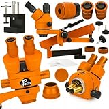 Rosfix Neptune Pro MSNP-T-WDMS3-O – Trinokular Stereo-Mikroskop | Zoom 7-45x | 100mm Arbeitsabstand | 45° Kopf | Ideal für Elektronik, Schmuck | Orange PRO Series