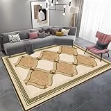 Xiaosua Teppich Esszimmer120x200CM Dekoration Wohnzimmer Schlafzimmer groß Grüner für die Heimdekoration Sandfarbe Carpet Living Room schallschutz jugendzimmer Jungen