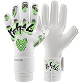 Rehab Torwarthandschuhe Fighter NC, ohne Fingerschutz, Fußballhandschuhe Unisex, mit Lasche, Farbe: Grün, Größe: 8