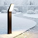 max K O M F O R T LED Außenstandleuchte 12W IP65 Anthrazit – Moderne Gartenleuchte 1500lm warmweiß – Design Wegeleuchte EVA 2305 Serie für Einfahrt, Terrasse & Außenbereich EVA