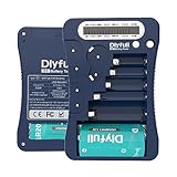 Dlyfull LCD Universal Batterietester für AA AAA C D 9V Digitaler Testgerät für CR123A CR2 CRV3 2CR5 CRP2 Batterie Testgerät für 1,5V und 3V Knopfzellen, Blau