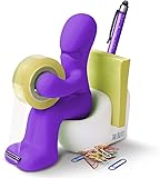 THE BUTT - Klebefilm-Abroller und Bürobedarf-Station - Schreibtisch-Accessoire - Origineller Schreibtisch-Organizer mit Briefklammern, Haftnotizzetteln und einem Stift - Ein ideales Geschenk (Lila)