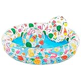 Intex 59460NP - Aufblasbares Pool-Set mit Schwimmring und Ball, Musterdruck, Vinyl, Mehrfarbig, 122x25 cm