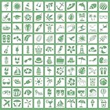 WYYFXY® 100 Stück Malen Schablonen Set Hawaii Insel-Stil 5×5 cm Wiederverwendbar Schablone Malvorlagen für Holz Deko Leinwand Geschenkkarten DIY
