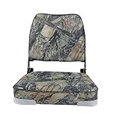 Sorandy Klappbarer Bootssitz, Bequemer Marinesitz mit Niedriger Rückenlehne, Dicker Schaumstoffpolsterung und Scharnieren aus Aluminiumlegierung für Kanu-Pontonboote