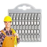 Bohrerset | Werkzeug aus Kohlenstoffstahl, 10-teilig – Elektrobohrschrauber, für Metall, Edelstahl, Aluminium, Holz, Messing, Holzarbeiten, Familie, Freunde und die