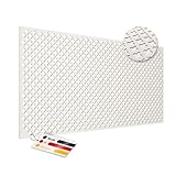 Pegboard Sevilla Lochwand 122 x 61 x 0,3 cm MDF Holzplatte weiß lackiert - Made in Germany - Heizkörperverkleidung, Türfüllung, Paravent oder Lüftungsgitter (Einzelpack (1x Lochwand)