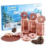 Zedernholz Mottenringe Ringe 36 Stück | GLANXY Premium Mottenschutz für Kleiderschrank | Chemiefreie Mottenfalle mit Langzeit-Schutz | Naturprodukt gegen Kleidermotten Mit Schleifpapier