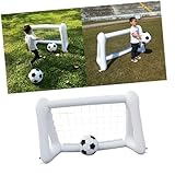 Outanaya Aufblasbares PVC Fußballtor mit Netz Tragbar Leicht Montierbar für Fußballspiele Drinnen und Draußen für Junge Mädchen und Sportliche Aktivitäten