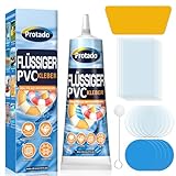 Protado Pool Reparaturset mit 80 ml PVC Kleber, Wasserdichtes Pool Flicken Reparaturset für Luftmatratzen, Schlauchboote, Pools, Kajaks, Whirlpools & Zelte