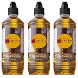 3 x 750 ml Moritz Bio Lampenöl Citronella für Fackeln Öllampen Sturmlaternen Wandfackeln