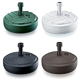 Sonnenschirmständer Schirmständer Ständer Schirmhalter Rund Rattanoptik oder Board Design 10 L 4 Farben wählbar von rg-vertrieb (Rato Rund Anthrazit)