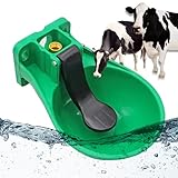 Tränkebecken Pferd,Tränkebecken mit Druckzunge + Verbindungsschrauben und Adapter, Pferdetränke - Automatische Wasserabgabe, Rinder Tränkewanne für Rinder Esel und Pferde, Grün