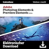 Adobe Photoshop Elements 2026 & Premiere Elements 2026 | 3-Jahreslizenz | 1 Gerät│1 Benutzer│PC/Mac│ Download