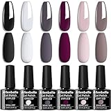 Allenbelle UV Nagellack Set 6 Farben,Gel Nagellack Geschenkset,Shellac Set Uv Gel Nail Art,Soak Off UV LED Gel Nagellack (010)