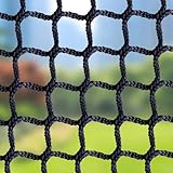 BERADNET Sicherheitsnetz für Kinder Katzennetz für Balkon Polyester Schutznetz hochbett Netz Rausfallschutz Treppenschutznetz Geländerschutznetz Knotenlos Universal Sicherheitsnetz, Schwarz(1X3m)