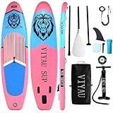 Sup Board，Paddle Board für Stand-up Paddling, SUPPaddel, Paddleboard, Stand-up Paddling Board, Doppel Paddel für SUP, Aufblasbare Boards für Wassersport，Paddle Board 2 Personen Sitzplätze (Rosa-B)