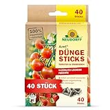 Neudorff Azet DüngeSticks für Tomaten und Erdbeeren – Bio Düngestäbchen für viele leckere Tomaten und Erdbeeren mit 2 Monaten Langzeitwirkung, 40 Stück