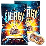 SNAGGER ENERGY NUTS - 2x 90g Erdnüsse geröstet & gesalzen mit Koffein & Taurin – Gamer Snack mit Energy Kick – wie ein Energy-Drink – mit Honig verfeinert