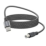 MOSWAG USB-Druckerkabel 2m USB Druckerkabel Langlebiges High Speed USB 2.0 Typ A Stecker auf B Stecker Scannerkabel für HP, Canon, Dell, Epson, Lexmark, Xerox, Brother, Samsung und mehr
