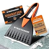 FROSTWUNDER Eiskratzer Auto [Made in Germany] - 100% recycelter Auto Eiskratzer - Unschlagbarer Scheibenkratzer Auto - Blitzschneller Autoscheiben Kratzer - Stabiler & langlebiger Schneekratzer Auto