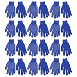 12 Paar Stringstrickhandschuhe mit Griffpunkten, 24 Stück, Nylon-Arbeitshandschuhe, wiederverwendbar, gepunktet, Arbeitshandschuhe