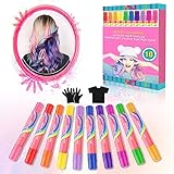 YUHENGLE Haarkreide, Haar Colorationen, 10 Farben Haarkreide Temporäre Haarfarbe, Colorful Professional Waxy-Mehrere Farboptionen-für Karneval, Party, Weihnachten Halloween Geburtstag