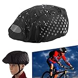 SEMINISMAR Reflektierende Fahrrad Regenhaube,Fahrradhelm Regenschutz,Fahrrad Helmüberzug,Wind- und Wasserdichter Helmüberzug,Staubdicht Helm Regenhülle,Helmüberzug,für alle Helme,schwarz,1 Stück…