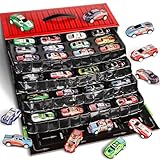 Varrotoy 48-teiliges Metall Zurückziehen Mini Spielzeugautos,Mini Auto Spielzeug mit Streckenplänen,Kleine Autos für Kinder,Mini-Rennautos für Jungen und Mädchen ab 3 Jahren