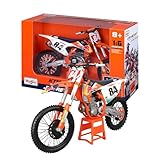 Maisto - Red Bull KTM Supercross SX450 Jeffrey Herlings, Maßstab 1:6, Detailliertes Diecast Modell, funktionierende Federung, bewegliche Lenkung, inkl. Ständer, Altersempfehlung ab 8 Jahren
