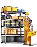 WORKPRO 5-lagiges, robustes Metallregal, 121,9 cm B x 61 cm T x 182,9 cm H, verstellbares Regal mit 1814 kg Gesamtbelastbarkeit, für Garage, Küche, Bad, Lager