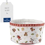 Villeroy & Boch Toy's Delight Gobelin Brotkorb, Brottasche aus Baumwolle und Polyester, Maschinenwäsche bis 40° C geeignet, rot/bunt, 15 x 23 cm