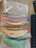 Katzenminze Spielzeug, 4 Stück Interaktives Katzenspielzeug, Katzenspielzeug Fisch mit Glocke, Weiches und Langlebiges für Zahnpflege, Spielen