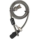 STANLEY Family Key Cable Fahrradschloss extra lang, 10mm x 2400mm, 3 Schlüssel, S741-159, Kabelschloss mit Schlüssel
