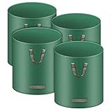 Gowkeey 4X 272L Gartenabfallsack Laubsack, Groß Robust Gartensack Extra Stabil Selbststehend Garten Sack Abfallsack Faltbar aus Polypropylen-Gewebe 150GSM für Gras Laub Hecke Gartenabfall