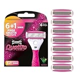 Wilkinson Sword Intuition Quattro Smooth Shave Rasierklingen, Damenrasur, Hauch von Aloe vera, Rasierer für die alltägliche Rasur, 6 + 1 Stück
